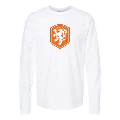 Youth Kids Netherlands National Soccer Team Long Sleeve T-Shirt