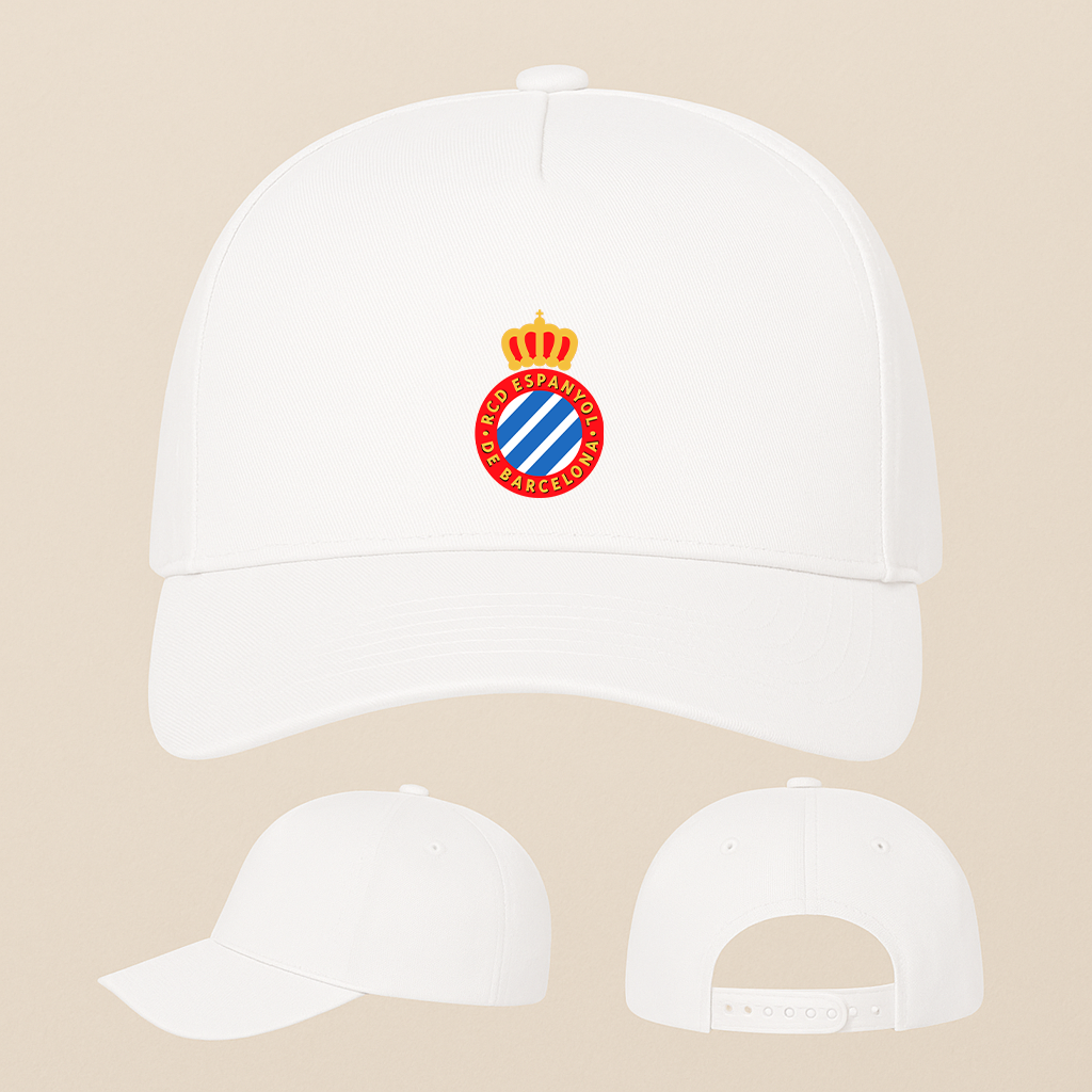 Espanyol Soccer Logo Five Panel Twill Snapback Cap