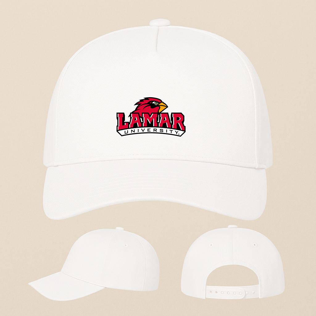 Lamar Cardinals Logo Five Panel Twill Snapback Cap