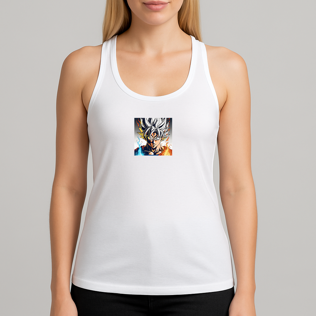 Women's Goku Fire Dragon Ball Z Cartoon Racerback Tank Top