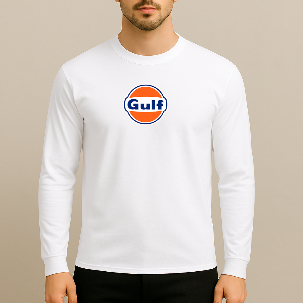 Men's Gulf Oil Logo Long Sleeve T-Shirt