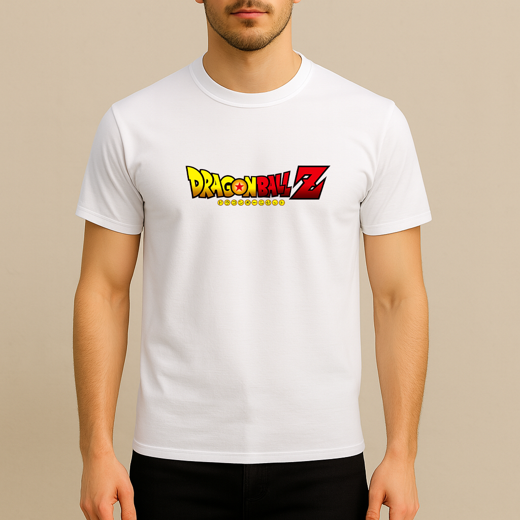 Men's Dragon Ball Z Cartoon Title Cotton T-Shirt