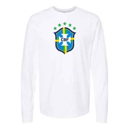 Men's Brazil National Soccer Team Long Sleeve T-Shirt