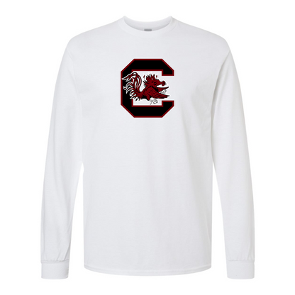 Men's South Carolina Gamecocks Logo Gildan Heavy Cotton Long Sleeve T-Shirt