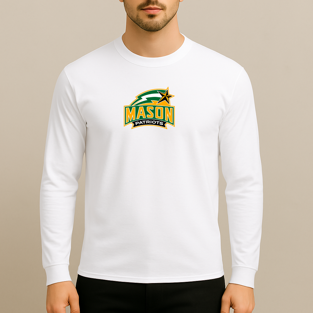 Men's George Mason Patriots Logo Long Sleeve T-Shirt
