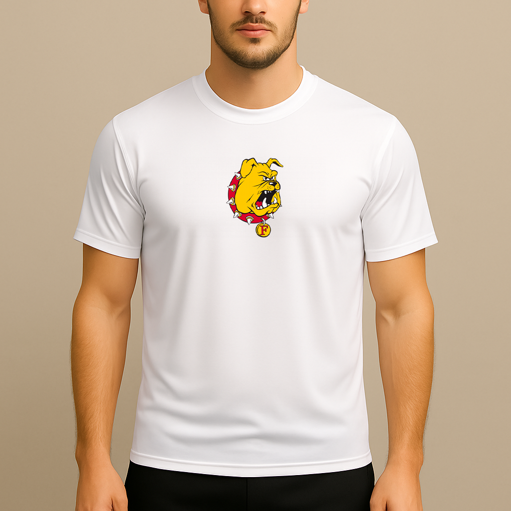 Men's Ferris State Bulldogs Logo Polyester T-Shirt