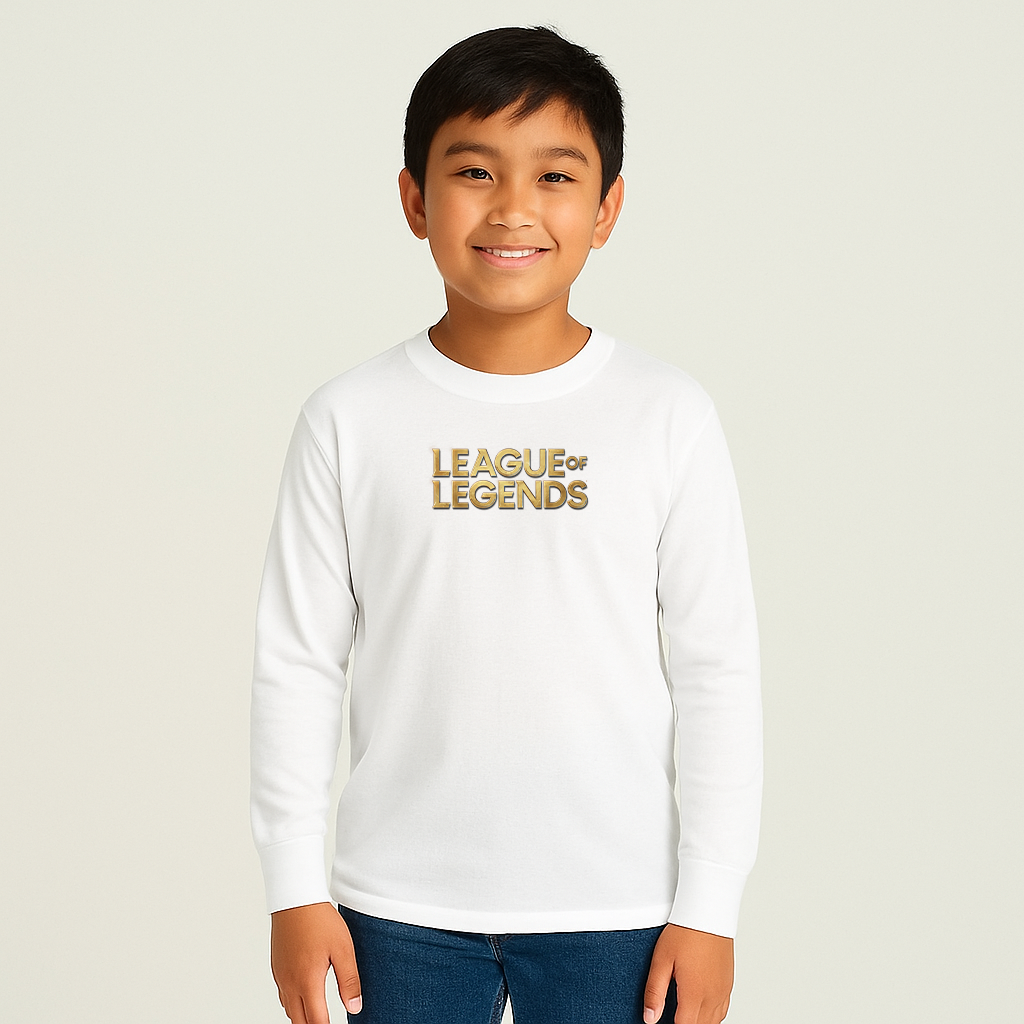 Youth Kids League of Legends Game Long Sleeve T-Shirt