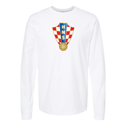 Youth Kids Croatia National Soccer Team Long Sleeve T-Shirt