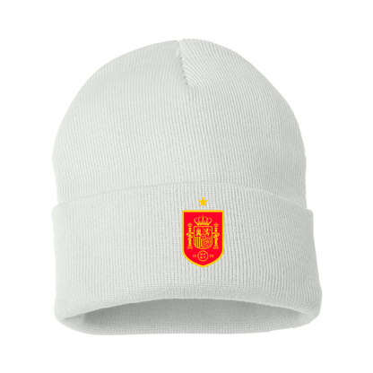 Spain Red Logo National Soccer Team Beanie Hat