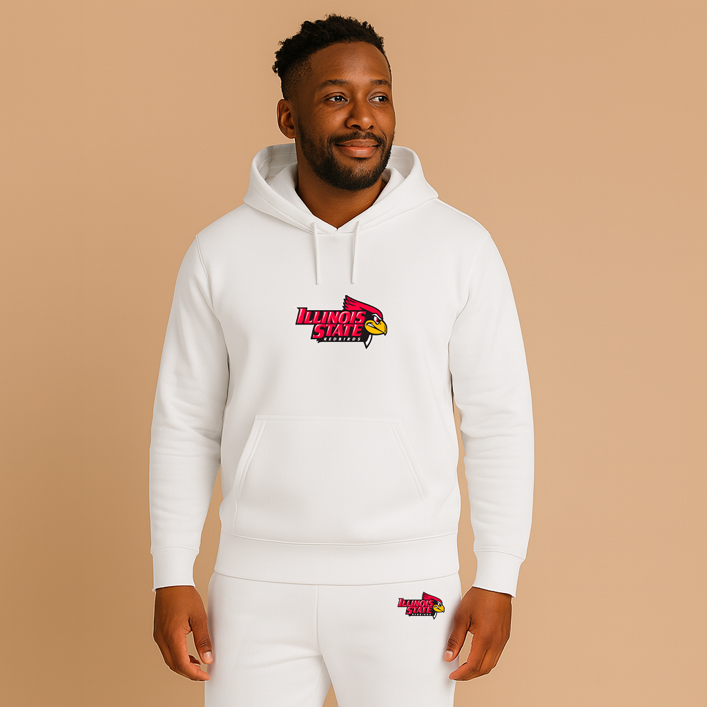 Men's Illinois State Redbirds Logo Hoodie Joggers Set