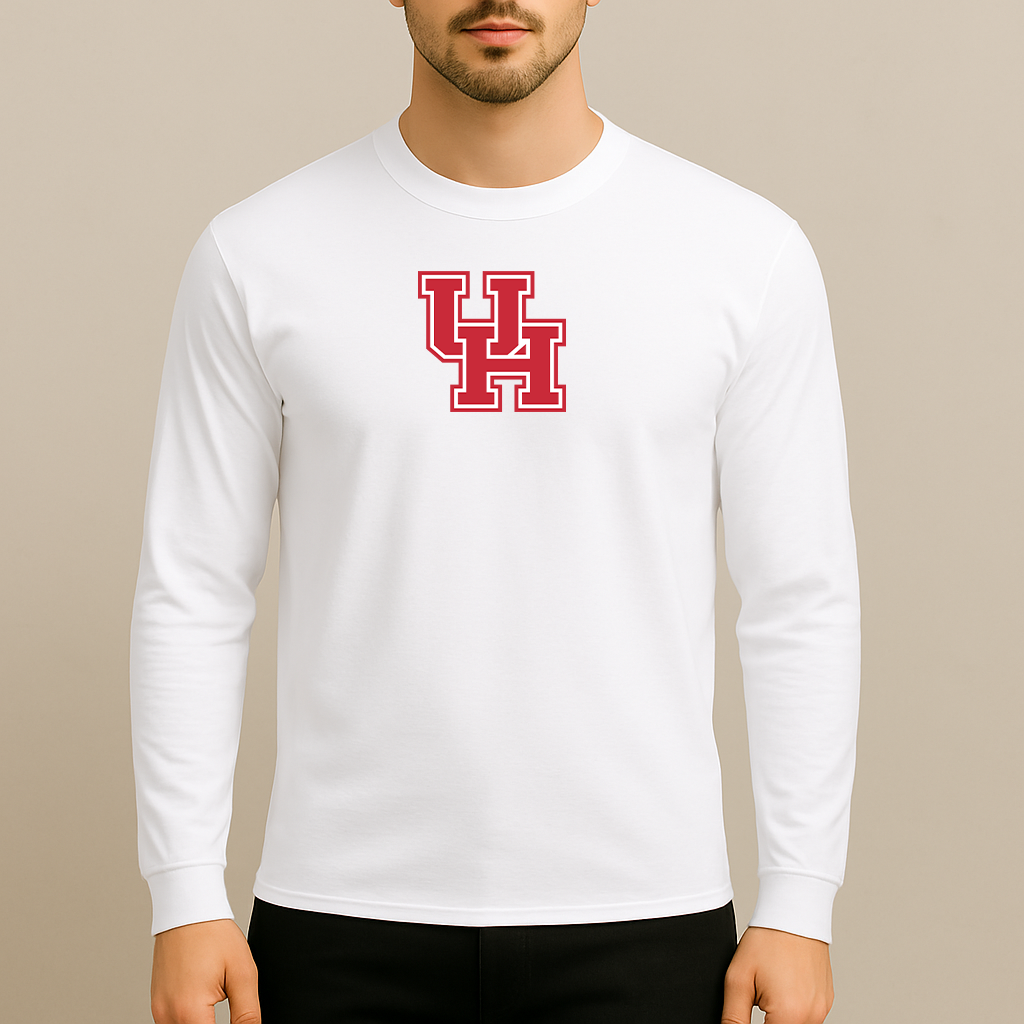 Men's Houston Cougars Logo Long Sleeve T-Shirt