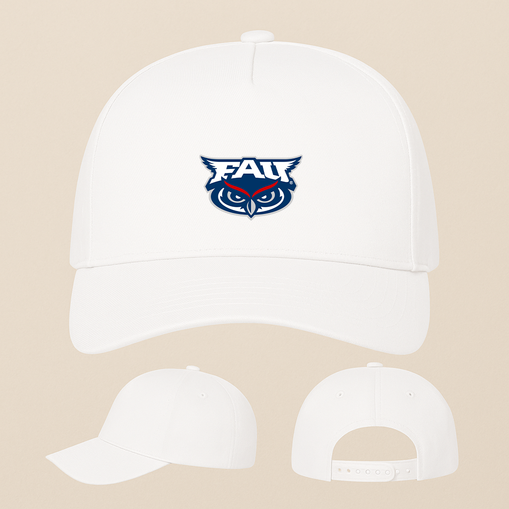 Florida Atlantic Owls Logo Five Panel Twill Snapback Cap