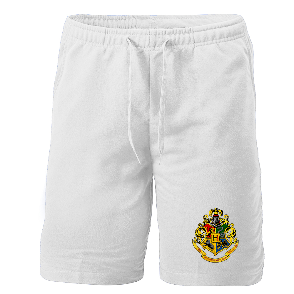 Men's Hogwarts Emblem Harry Potter Movie Athletic Fleece Shorts