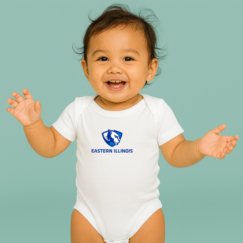 Eastern Illinois Panthers Logo Baby Romper Onesie