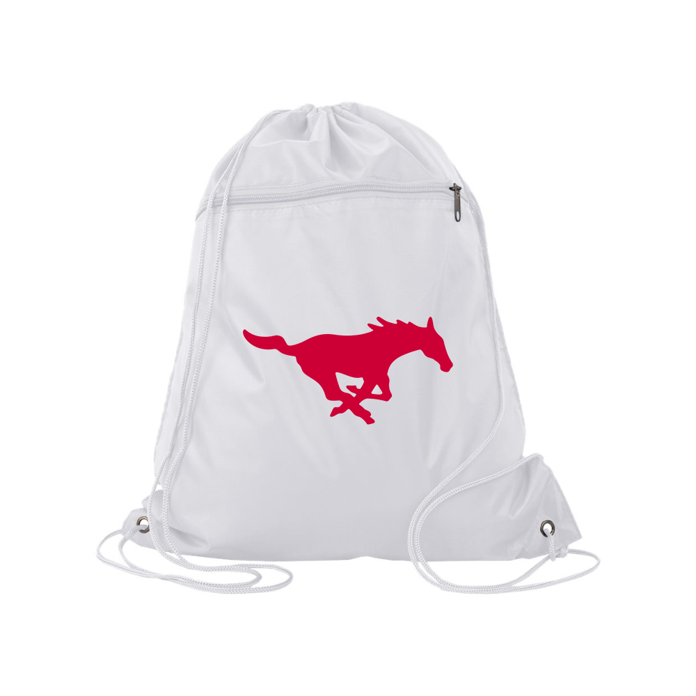 SMU Mustangs Logo Q-Tees - Polyester Cinchpack