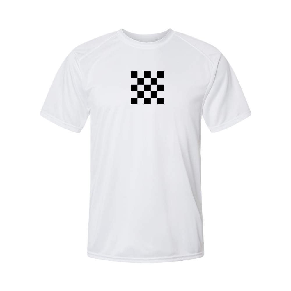 Men's Checker Motors Corporation Logo Polyester T-Shirt