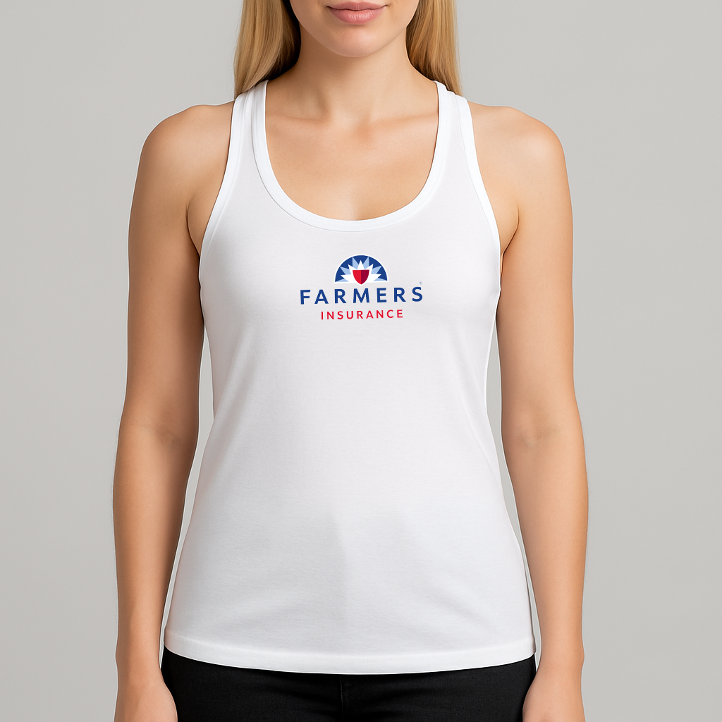 Women's Farmer_s Insurance Logo Next Level Ideal Racerback Tank