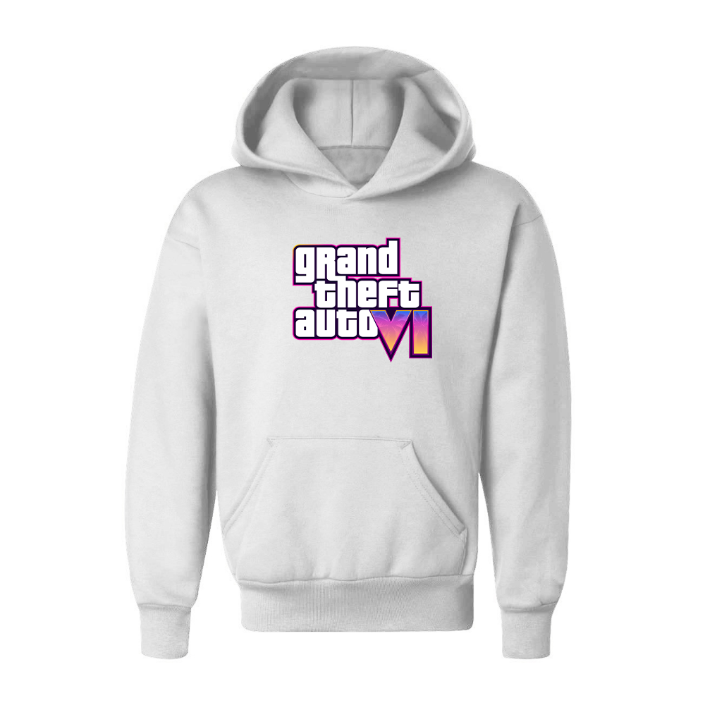 Youth Kids GTA 6 Grand Theft Auto VI Pullover Hoodie Game