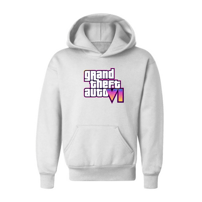 Youth Kids GTA 6 Grand Theft Auto VI Pullover Hoodie Game