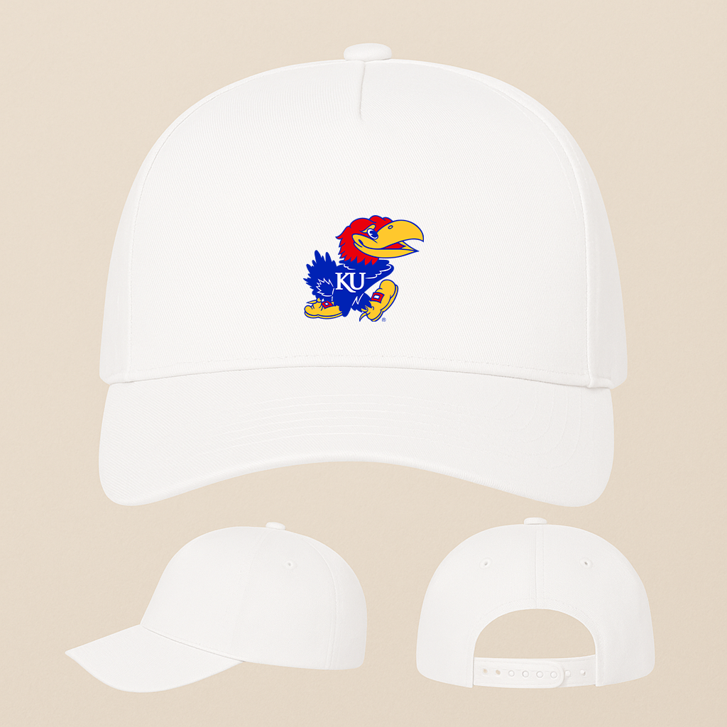 Kansas Jayhawks Logo Five Panel Twill Snapback Cap