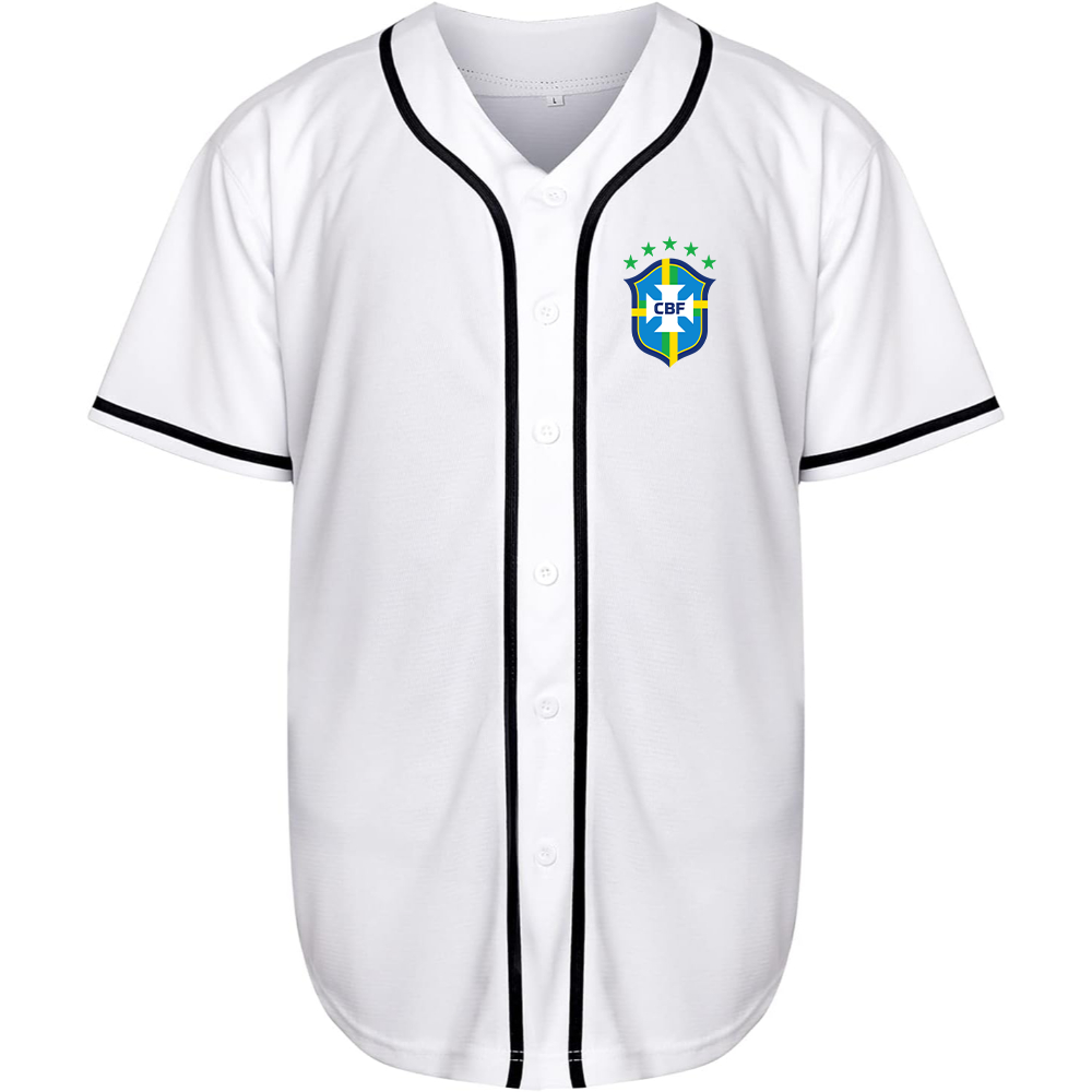 Men's Brazil National Soccer Team Baseball Jersey