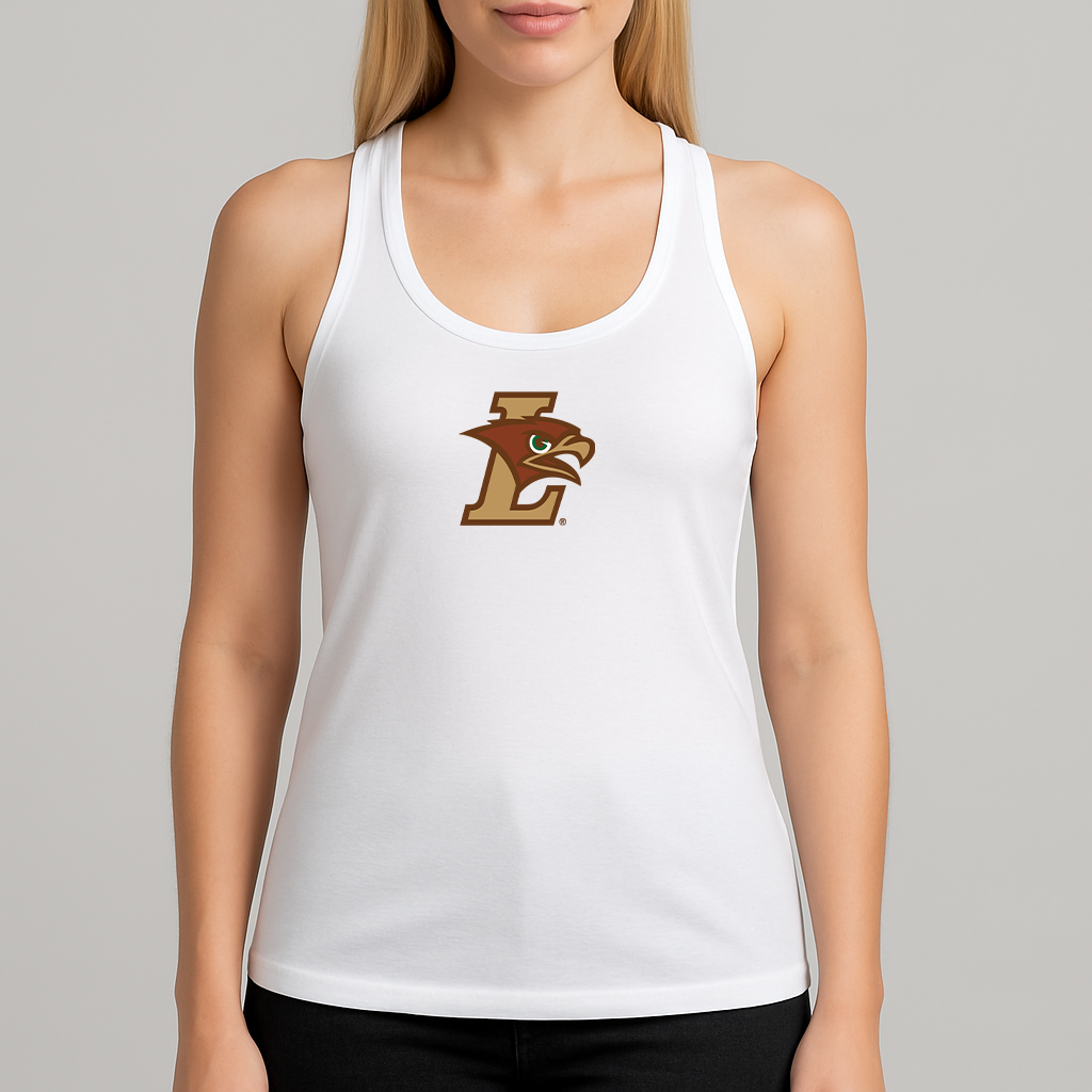 Women's Lehigh Mountain Hawks Logo Next Level Ideal Racerback Tank