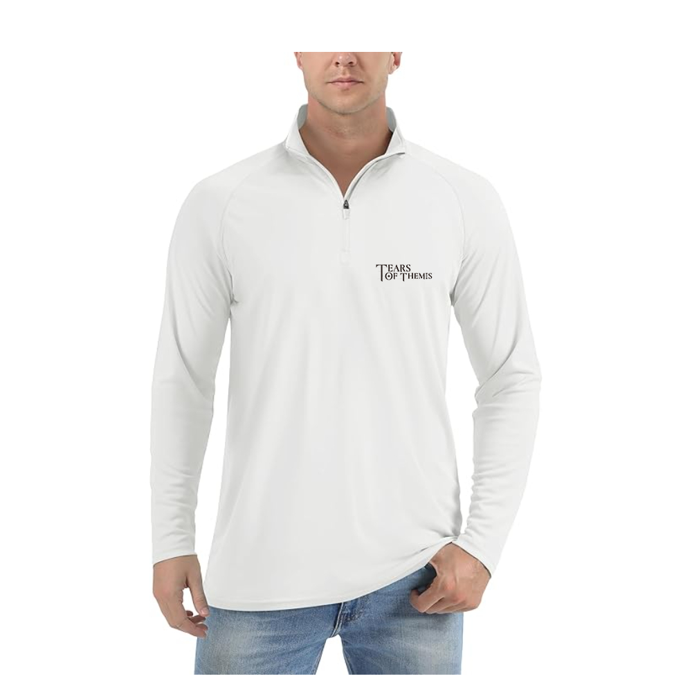 Men's Tear Of Themis Logo  Lightweight Quarter-Zip Athletic Shirt Long Sleeve Performance Wear