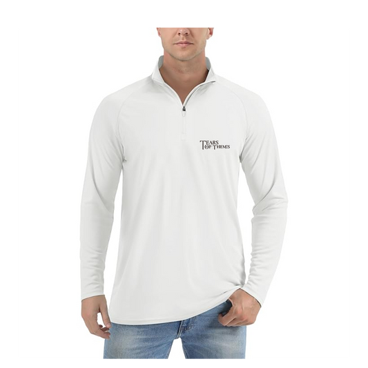 Men's Tear Of Themis Logo  Lightweight Quarter-Zip Athletic Shirt Long Sleeve Performance Wear