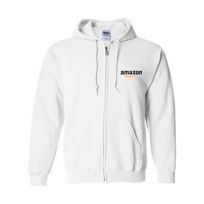 Men's Amazon Logo Gildan  Heavy Blend Full Zip Hooded Sweatshirt