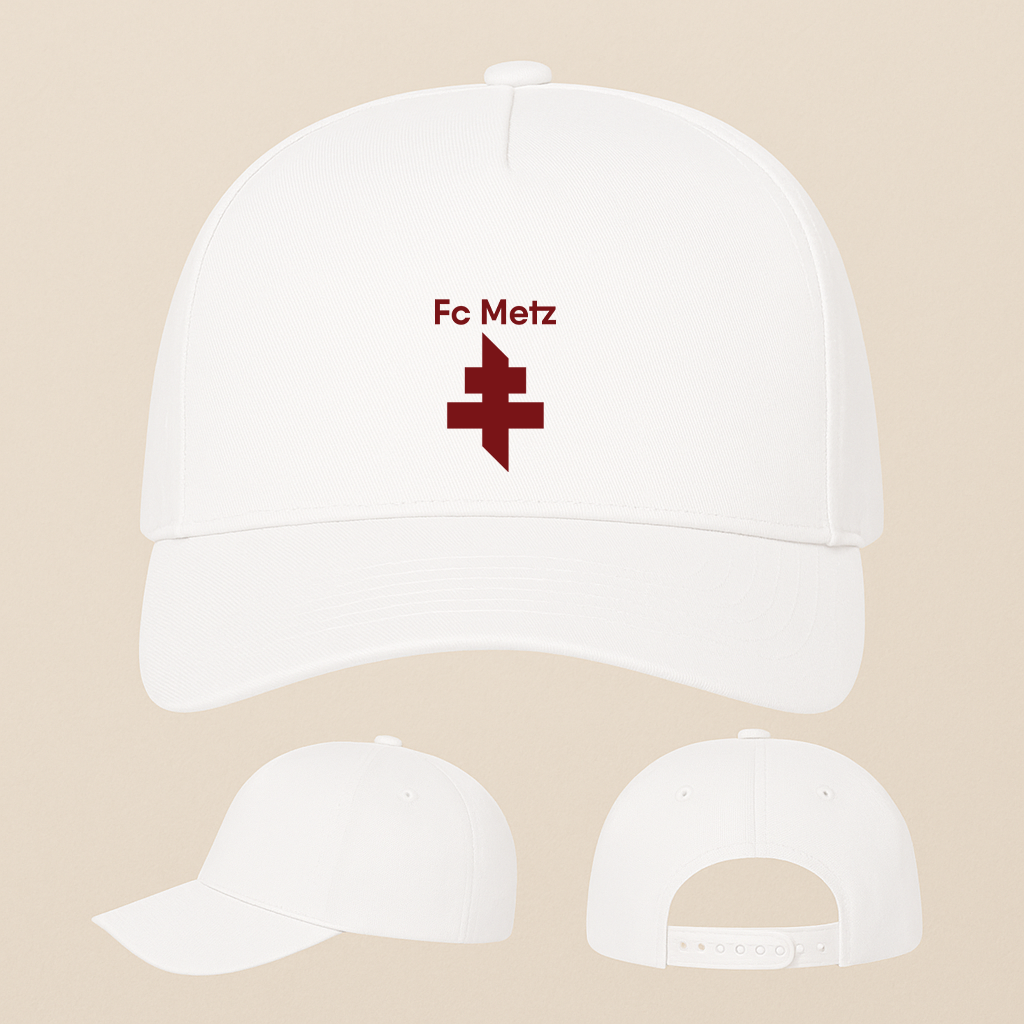 FC Metz Soccer Logo Five Panel Twill Snapback Cap