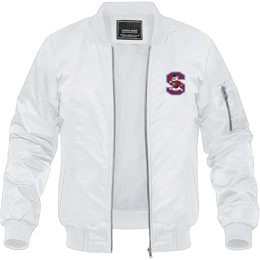 Men's South Carolina State Bulldogs Logo Lightweight Bomber Jacket Windbreaker Softshell Varsity Jacket Coat