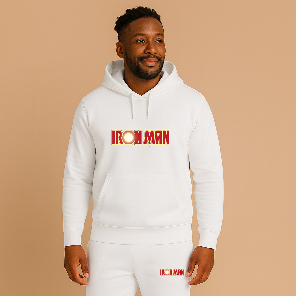 Men's Iron Man Marvel Superhero Hoodie Joggers Set