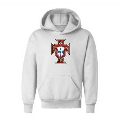 Youth Kids Portugal National Soccer Team Pullover Hoodie