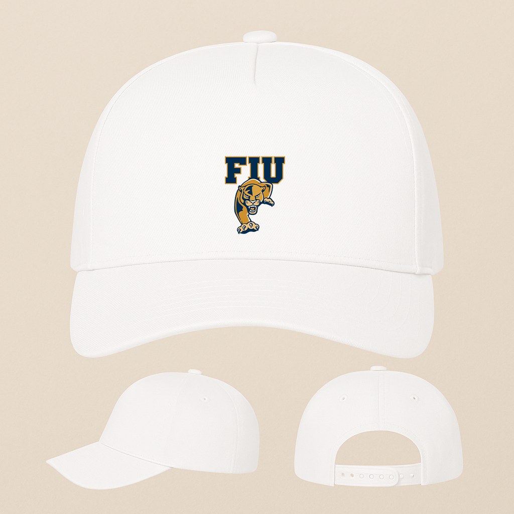FIU Panthers Logo Five Panel Twill Snapback Cap