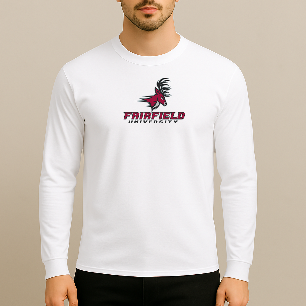 Men's Fairfield Stags Logo Long Sleeve T-Shirt