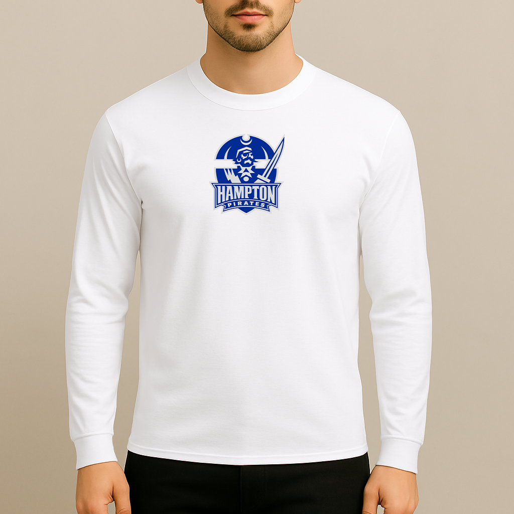Men's Hampton Pirate Logo Long Sleeve T-Shirt