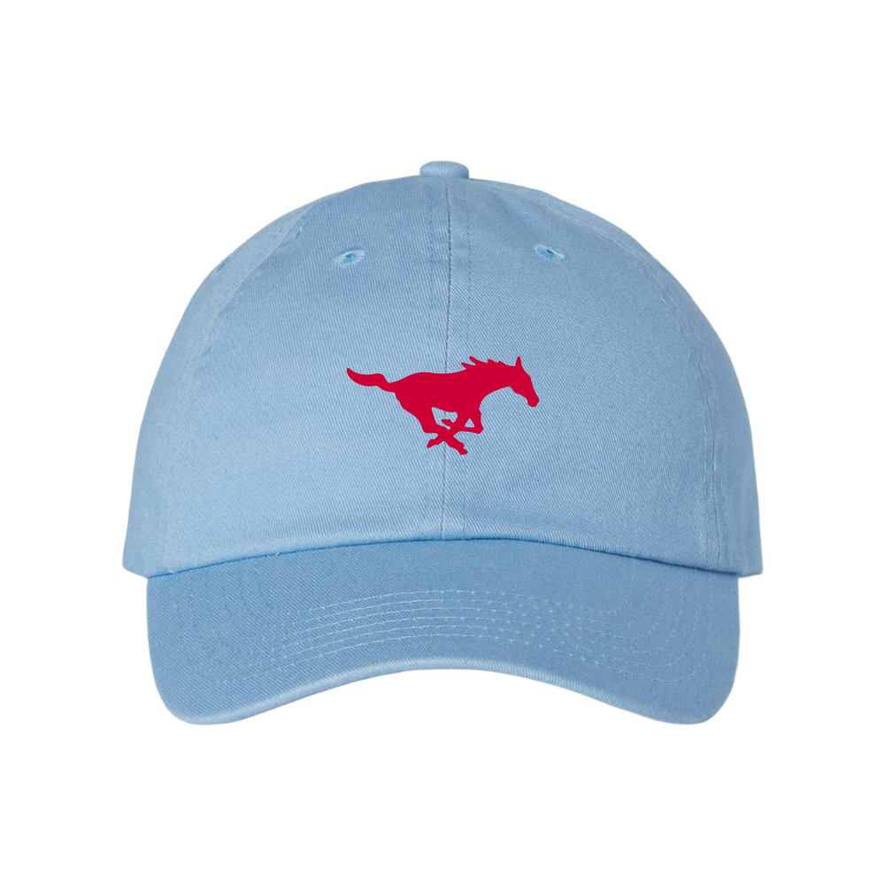 SMU Mustangs Logo  Valucap Adult Bio-Washed Classic Dad Hat