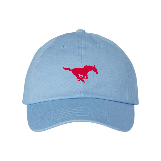 SMU Mustangs Logo  Valucap Adult Bio-Washed Classic Dad Hat