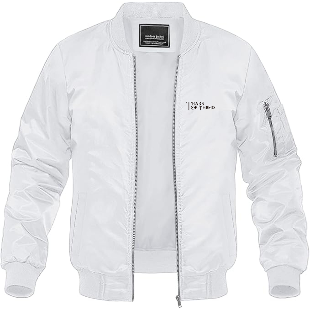 Men's Tear Of Themis Logo Lightweight Bomber Jacket Windbreaker Softshell Varsity Jacket Coat
