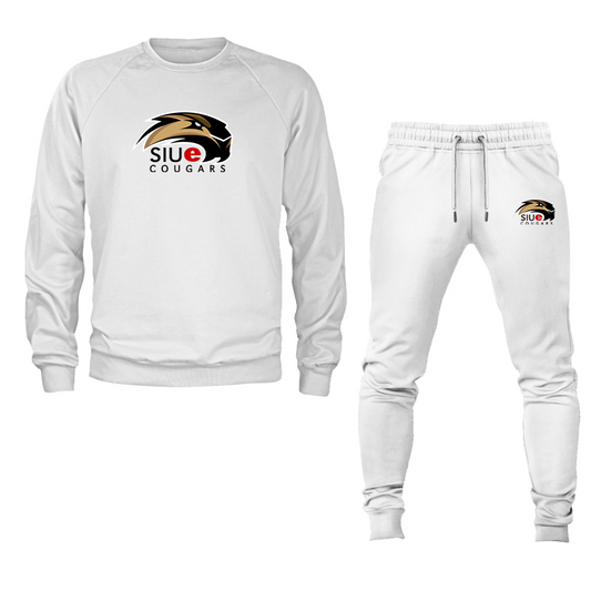 Men's SIU Edwardsville Cougars Logo Crewneck Sweatshirt Joggers Suit