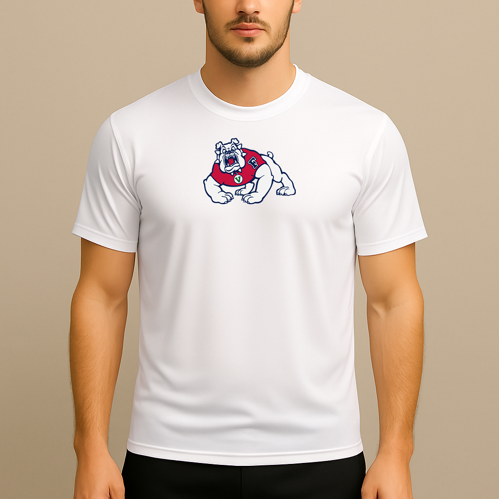Men's Fresno State Bulldogs Logo Polyester T-Shirt