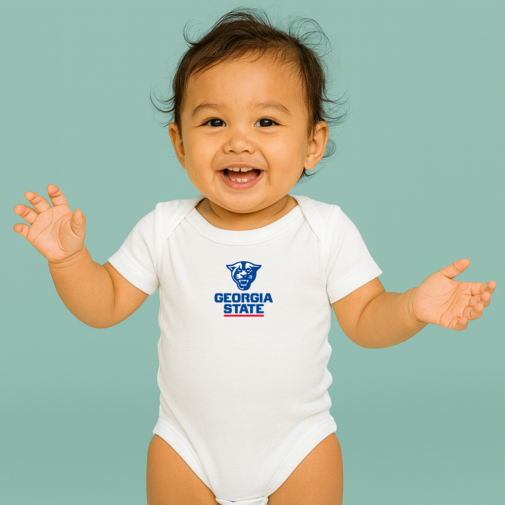 George Georgia State Panthers Logo Baby Romper Onesie
