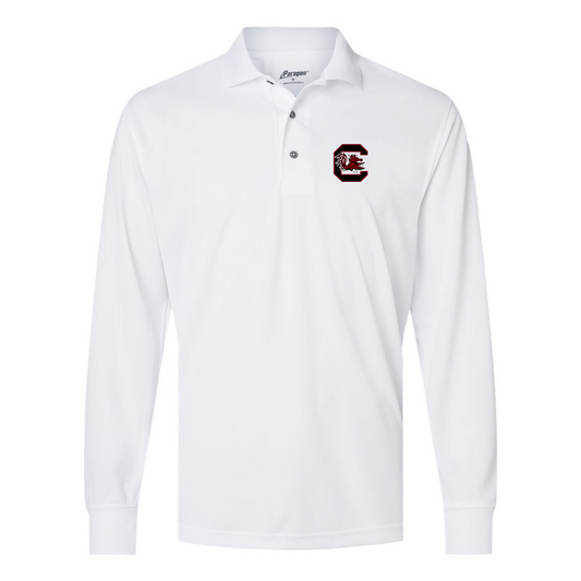 Men's  South Carolina Gamecocks Logo Paragon Prescott Long Sleeve Polo