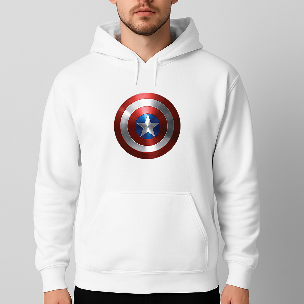 Men's Captain America Superhero Pullover Hoodie