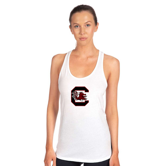 Women's South Carolina Gamecocks Logo Next Level Ideal Racerback Tank