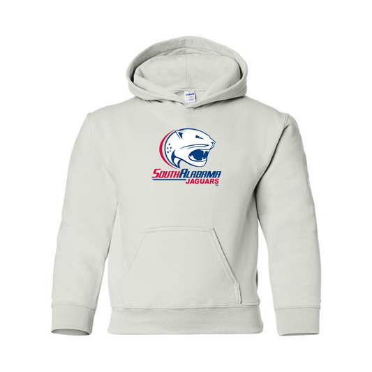 Youth South Alabama Jaguars Logo Gildan Heavy Blend  Hooded Sweatshirt
