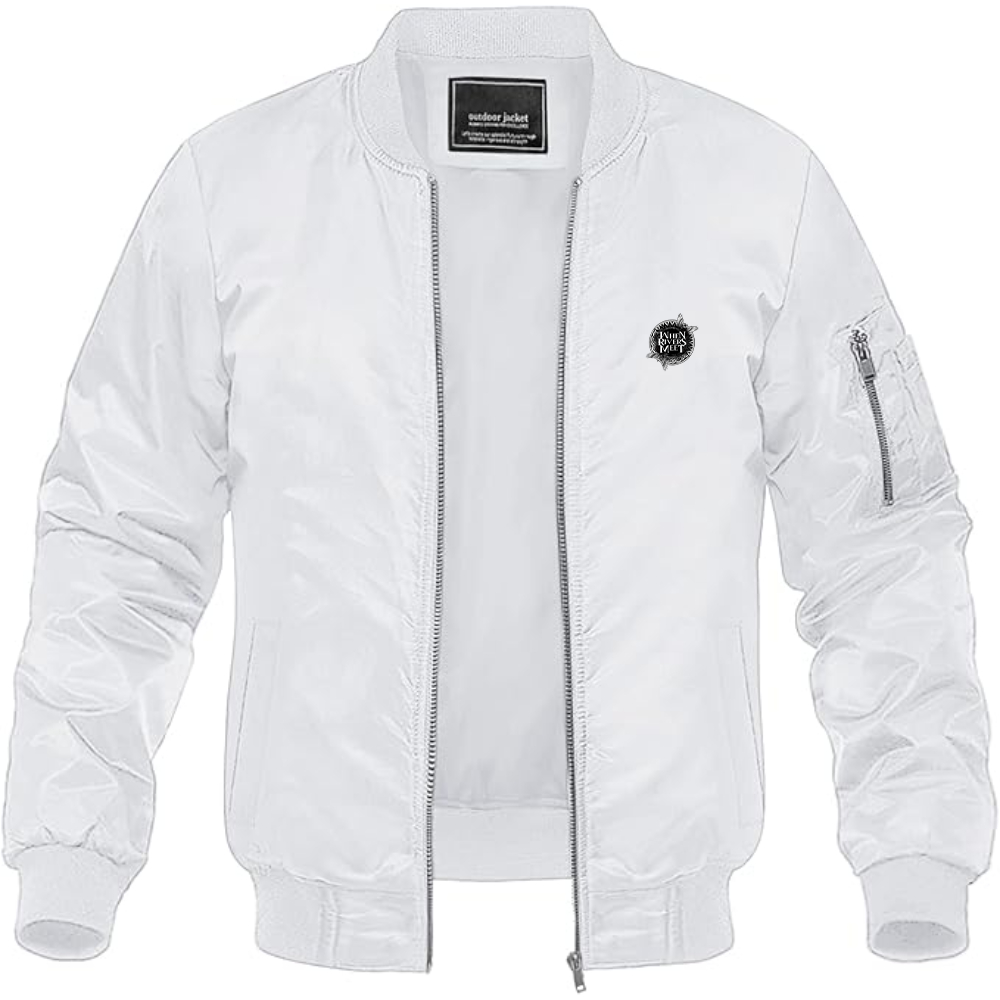 Men's When Rivers Meet Lightweight Bomber Jacket Windbreaker Softshell Varsity Jacket Coat