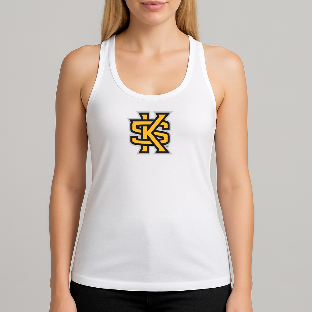 Women's Kennesaw State Owls Logo Next Level Ideal Racerback Tank