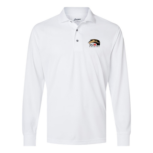 Men's SIU Edwardsville Cougars Logo Paragon Prescott Long Sleeve Polo
