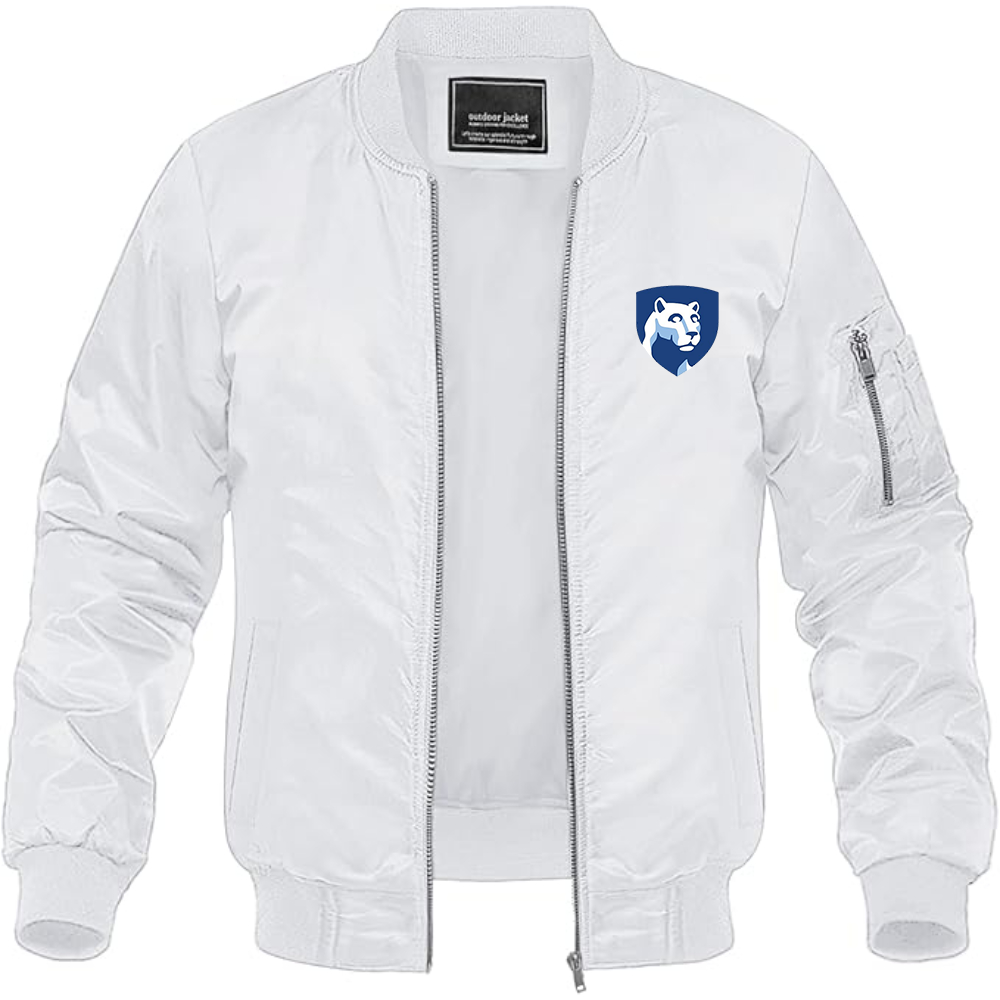Men's Penn State Symbol Lightweight Bomber Jacket Windbreaker Softshell Varsity Jacket Coat